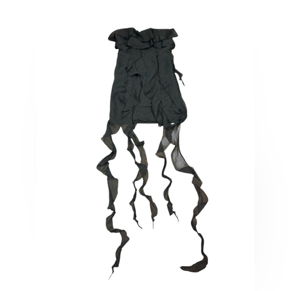 HEIRESS BEVERLY HILLS Black Strapless Ruffle Mini Dress Size XS - Picture 2 of 8